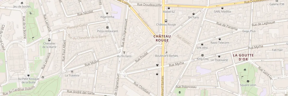 Plan du 13 Rue Poulet à Paris 18e Arrondissement