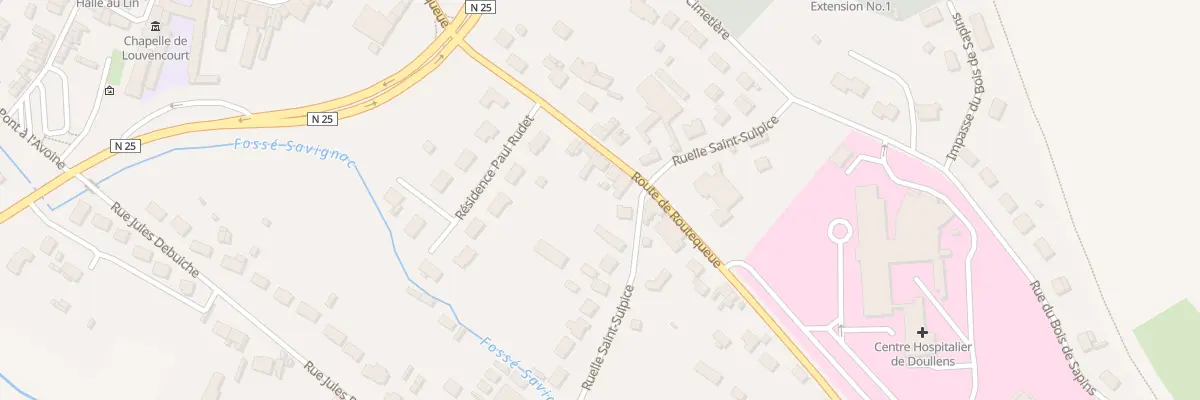 Plan du 33 Rue de Routequeue à Doullens