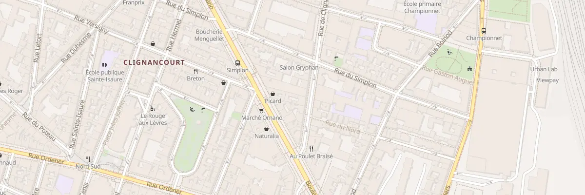 Plan du 123A Rue de Clignancourt à Paris 18e Arrondissement