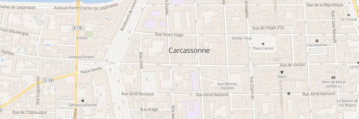 Plan du 90B Rue de Verdun à Carcassonne