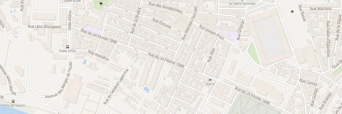 Plan du 28 Rue Vingt-Quatre Fevrier à Carcassonne