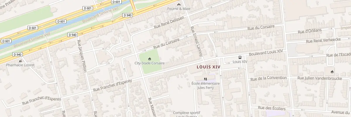 Plan du 38 Rue Franchet d’Esperey à Dunkerque
