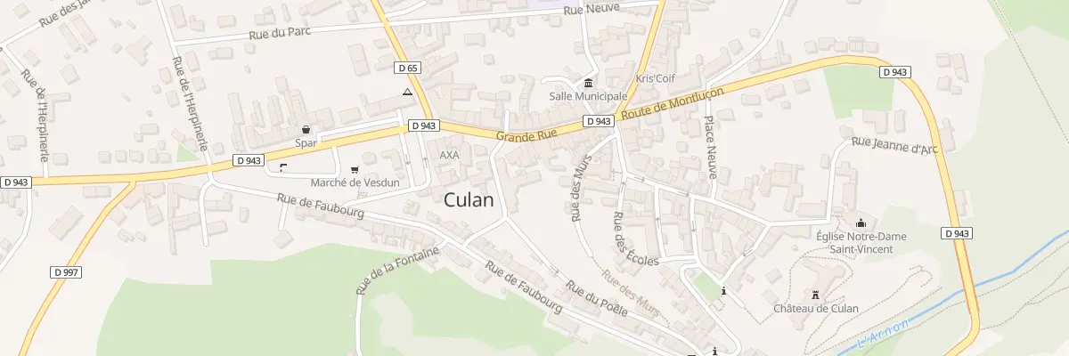 Plan du 1 Pl de la Grand-croix à Culan