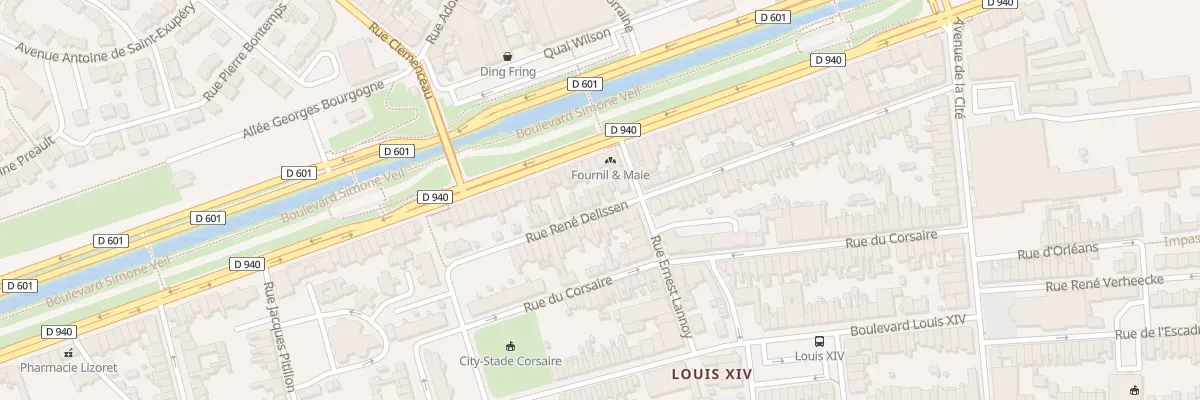 Plan du 78 Rue René Delissen à Dunkerque