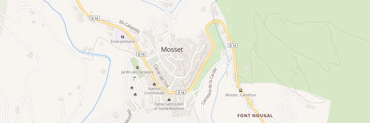 Plan de Village à Mosset