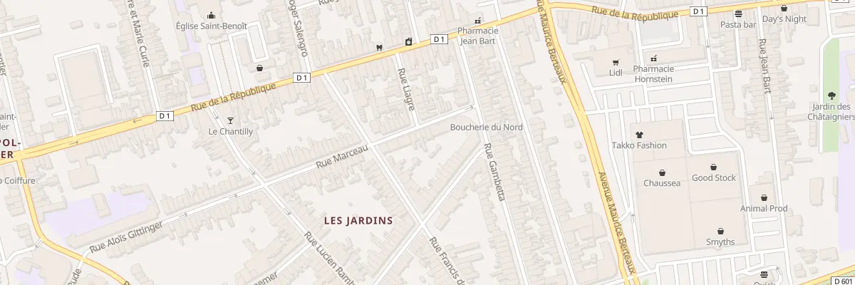 Plan du 15 Rue Marceau Saint Pol à Dunkerque