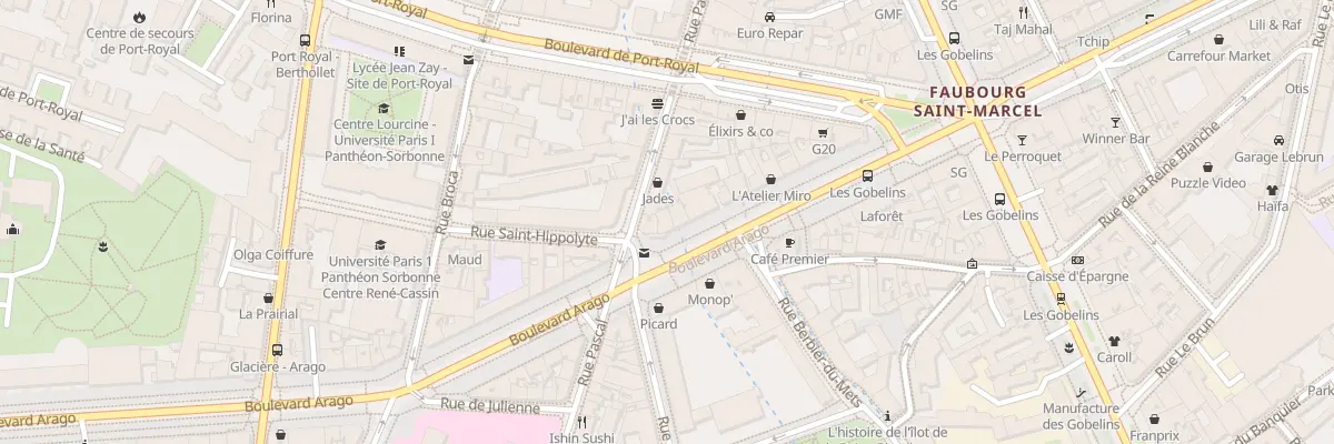 Plan du 20 Bd Arago à Paris 13e Arrondissement
