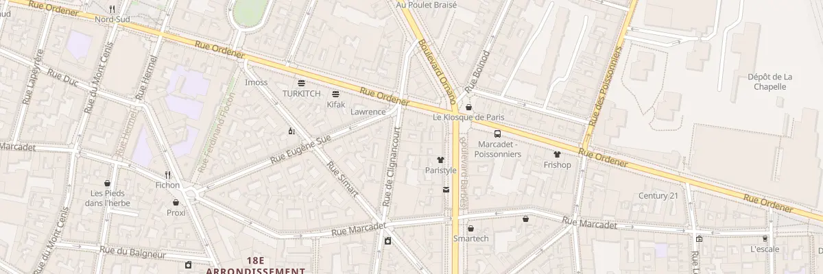 Plan du 96 Rue de Clignancourt à Paris 18e Arrondissement