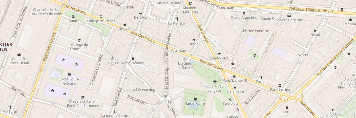 Plan du 23 Rue des Écoles à Paris 5e Arrondissement
