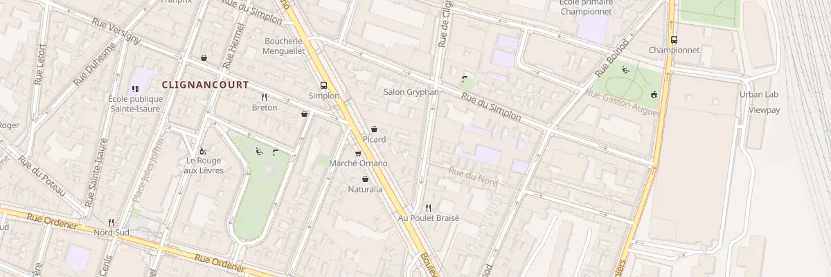 Plan du 123 Rue de Clignancourt à Paris 18e Arrondissement