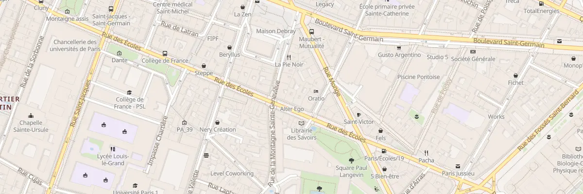 Plan du 18 Rue des Écoles à Paris 5e Arrondissement