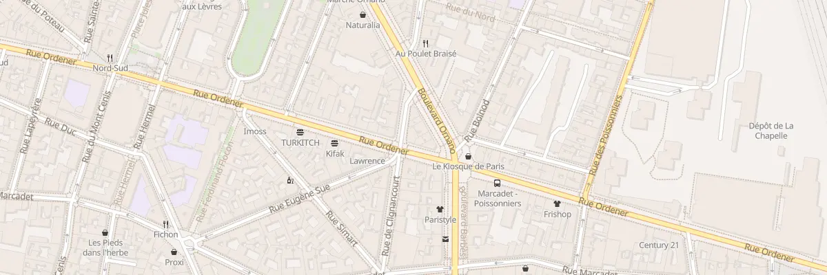 Plan du 102 Rue de Clignancourt à Paris 18e Arrondissement