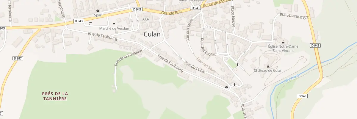Plan du 34 Rue du Faubourg à Culan