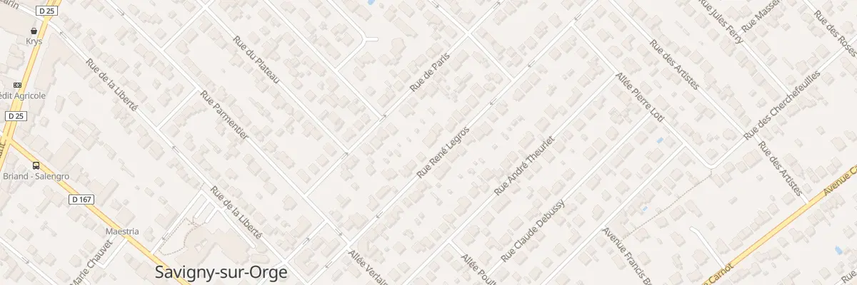 Plan du 29 Rue Rene Legros à Savigny-sur-Orge