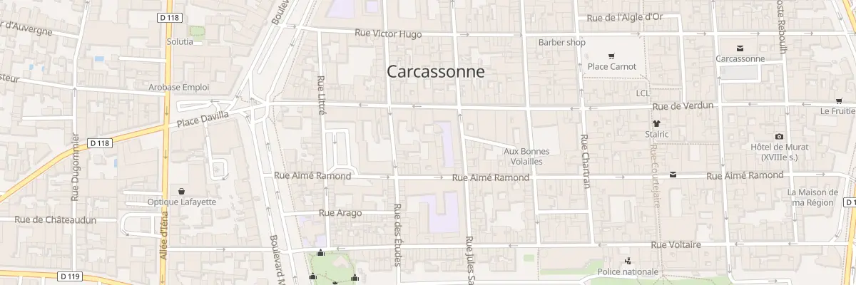Plan du 77 Rue de Verdun à Carcassonne