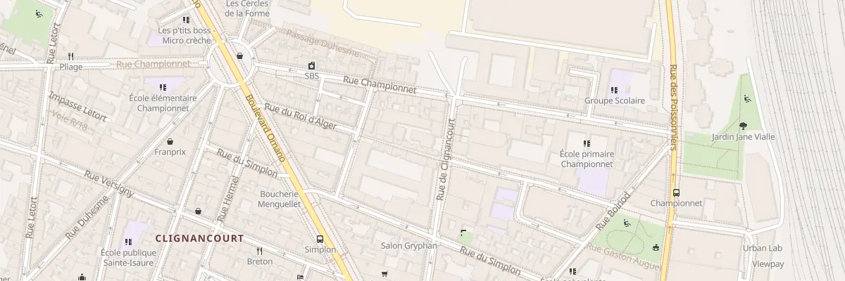Plan du 141 Rue de Clignancourt à Paris 18e Arrondissement