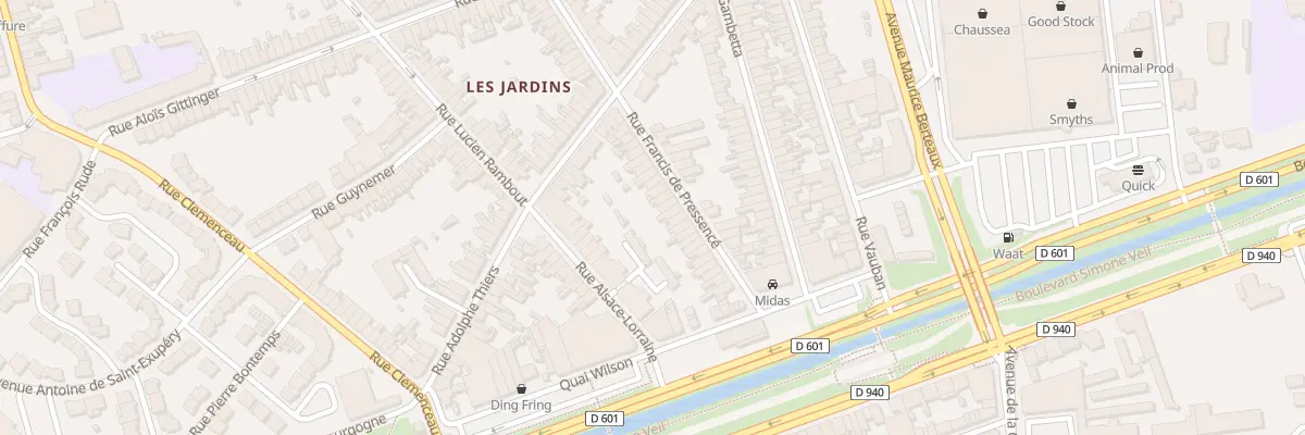 Plan du 74 Rue Francis de Pressence Sp à Dunkerque