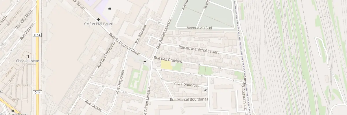 Plan du 9 Rue des Graviers à Saint-Ouen-sur-Seine