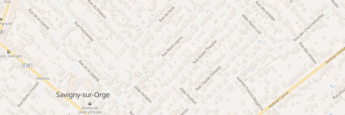 Plan du 24 Rue Rene Legros à Savigny-sur-Orge