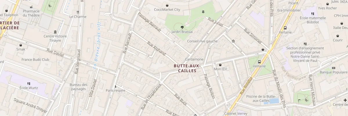 Plan du 6 Rue Alphand à Paris 13e Arrondissement