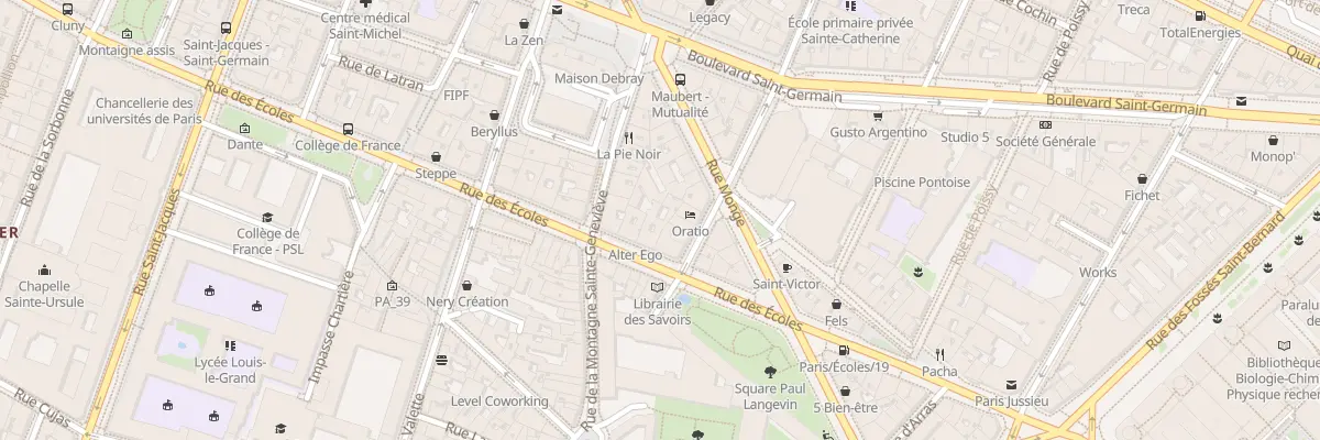Plan du 16 Rue des Écoles à Paris 5e Arrondissement