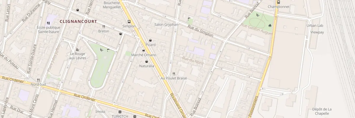 Plan du 114 Rue de Clignancourt à Paris 18e Arrondissement