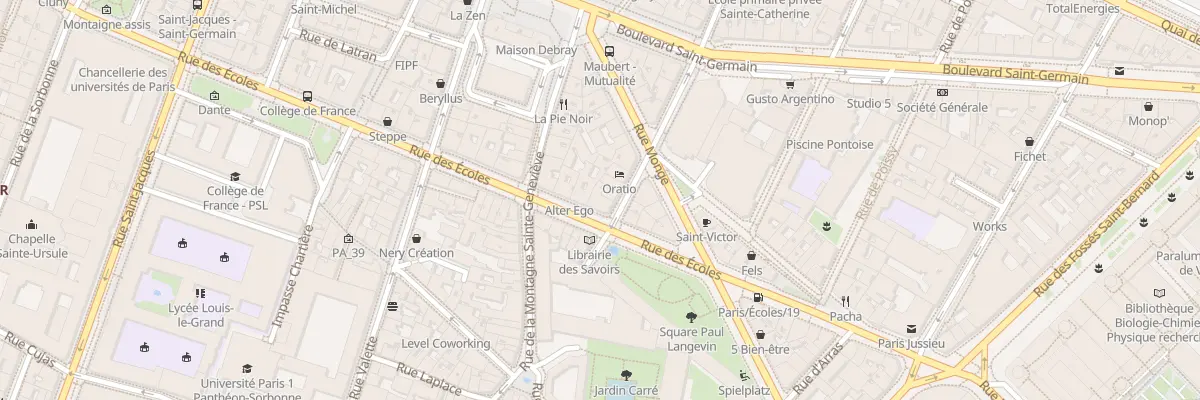 Plan du 14 Rue des Écoles à Paris 5e Arrondissement