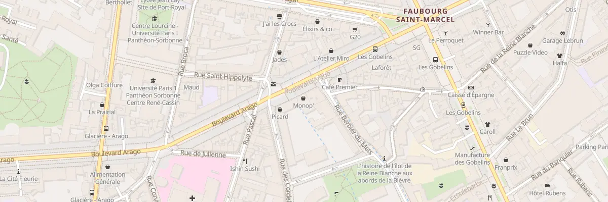 Plan du 23B Bd Arago à Paris 13e Arrondissement