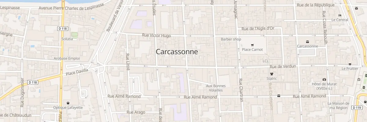 Plan du 23 Rue Jules Sauzède à Carcassonne