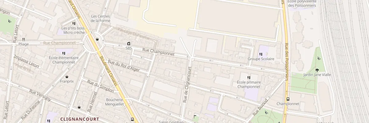 Plan du 147 Rue de Clignancourt à Paris 18e Arrondissement
