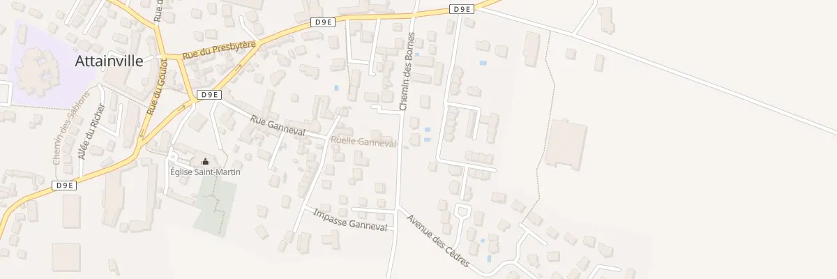 Plan du 9 Che des Bornes à Attainville