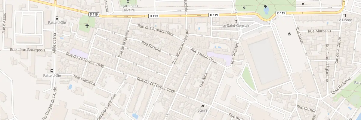 Plan du 44 Rue Marceau Perrutel à Carcassonne