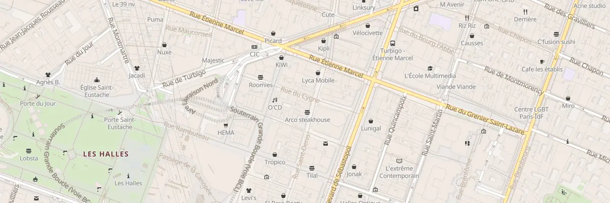Plan du 125 Rue Saint-Denis à Paris 1er Arrondissement