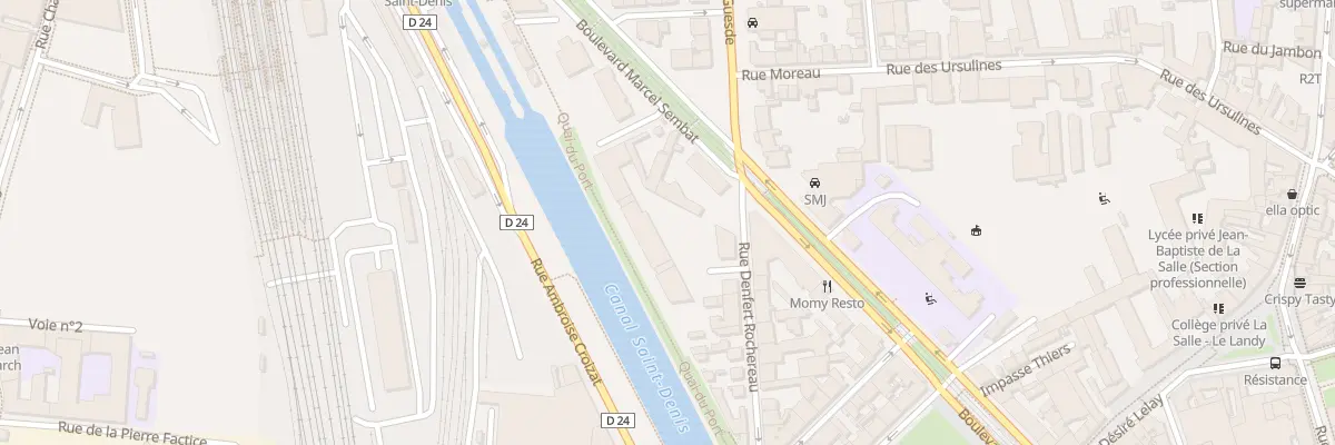 Plan du 2 Rue Denfert-Rochereau à Saint-Denis