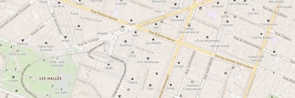 Plan du 127 Rue Saint-Denis à Paris 1er Arrondissement