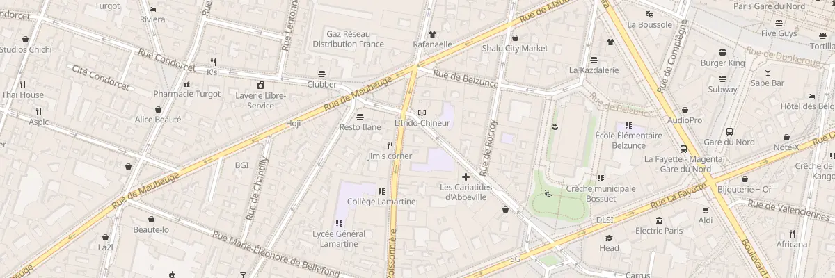 Plan du 110 Rue du Faubourg Poissonnière à Paris 10e Arrondissement