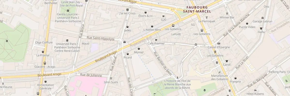 Plan du 21 Bd Arago à Paris 13e Arrondissement