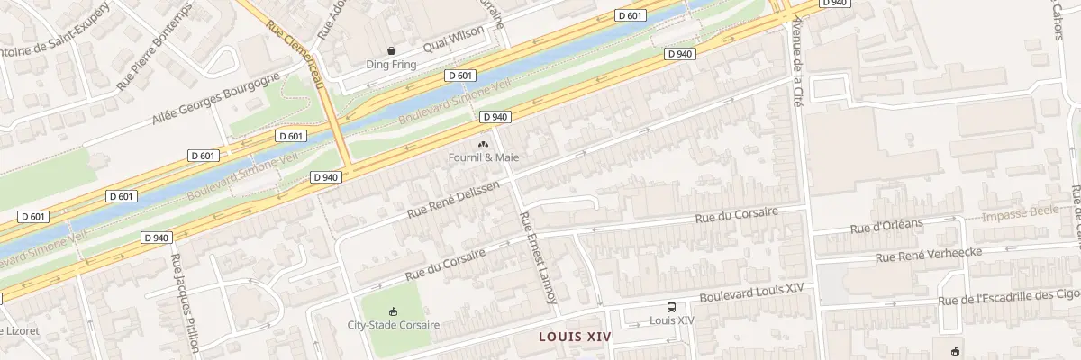 Plan du 61 Rue René Delissen à Dunkerque