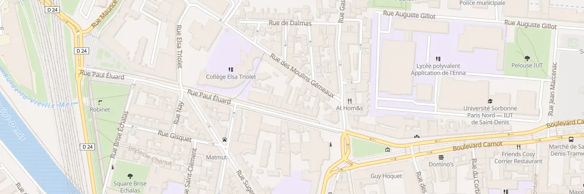 Plan du 12 Rue Paul Éluard à Saint-Denis