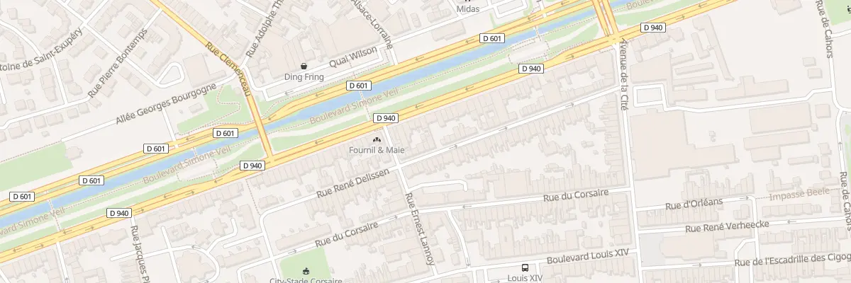 Plan du 54 Rue René Delissen à Dunkerque