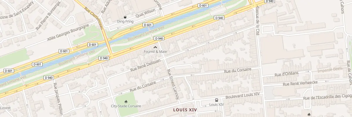 Plan du 59 Rue René Delissen à Dunkerque
