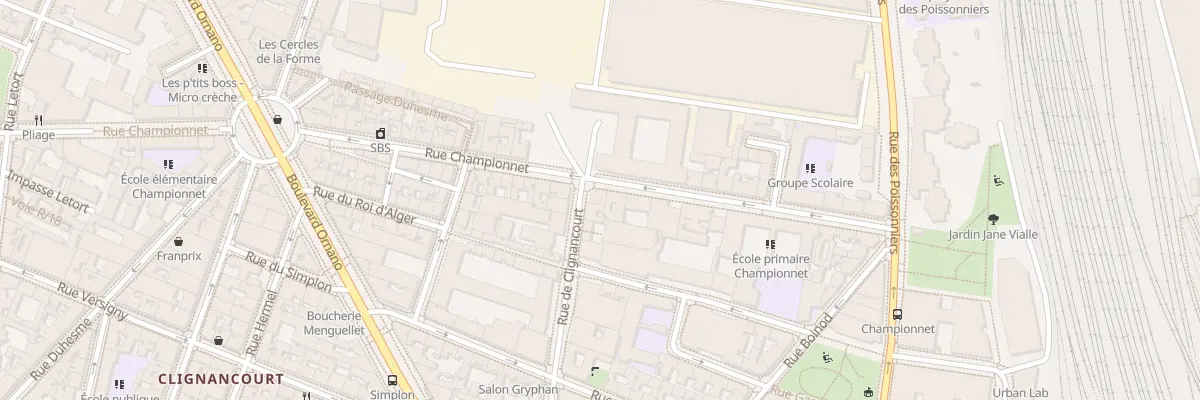 Plan du 144 Rue de Clignancourt à Paris 18e Arrondissement