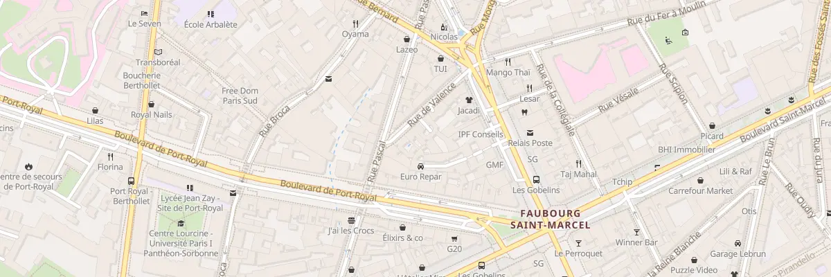 Plan du 9 Rue de Valence à Paris 5e Arrondissement