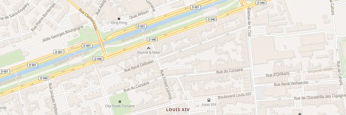 Plan du 55 Rue René Delissen à Dunkerque