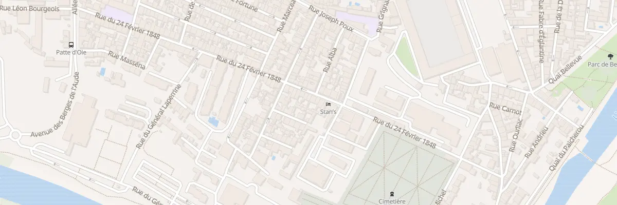 Plan du 21 Rue Vingt-Quatre Fevrier à Carcassonne