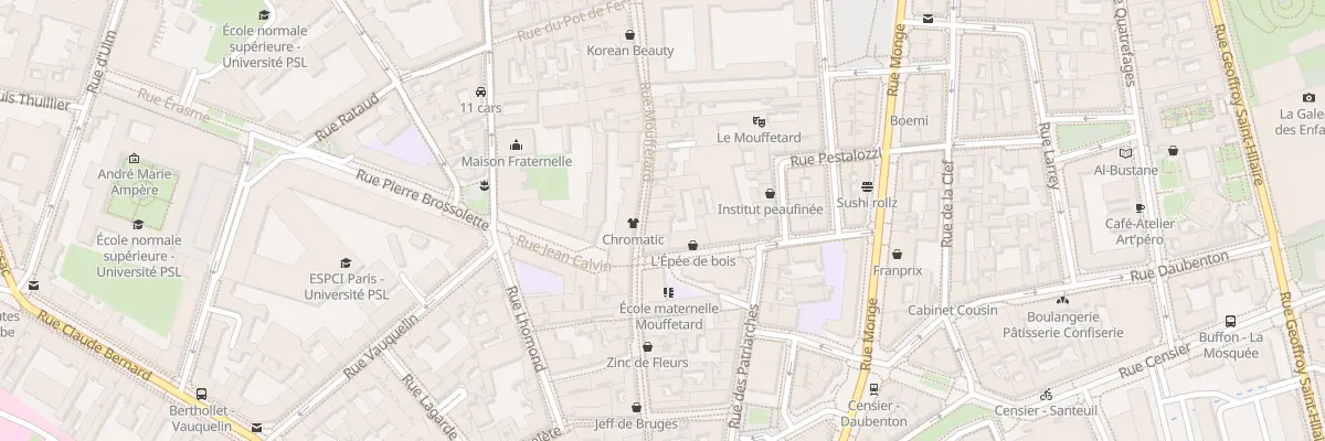Plan du 87 Rue Mouffetard à Paris 5e Arrondissement