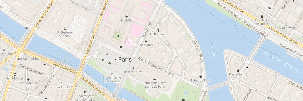 Plan du 16 Rue du Cloître Notre-Dame à Paris 4e Arrondissement