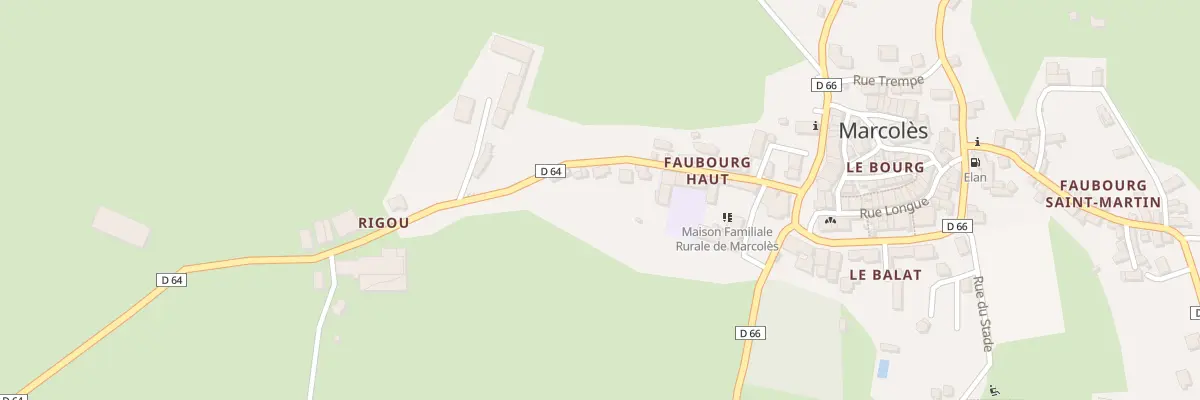 Plan du 5010B Faubourg Haut à Marcolès