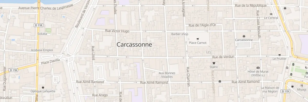 Plan du 74 Rue de Verdun à Carcassonne