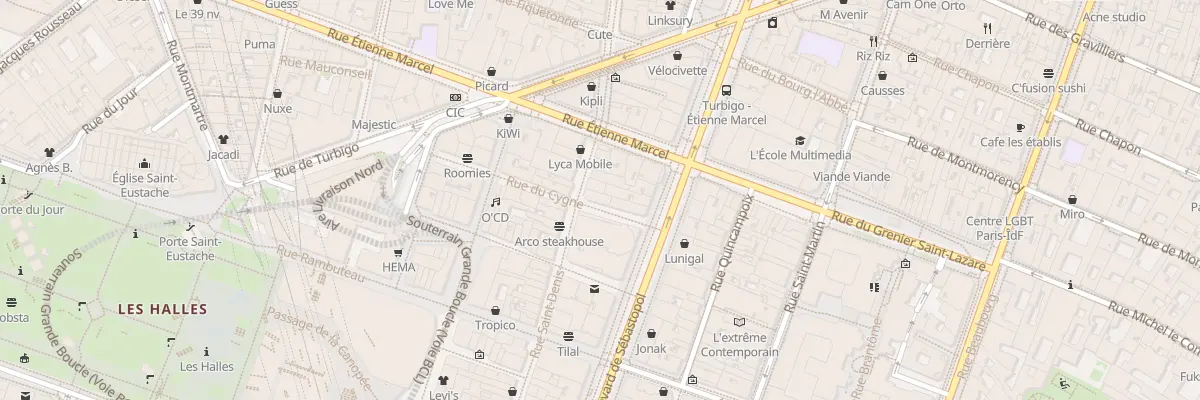 Plan du 94 Rue Saint-Denis à Paris 1er Arrondissement